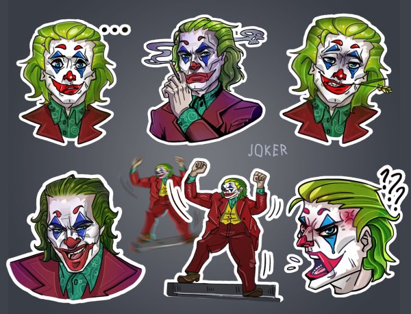 Стикеры Джокера для телеграм