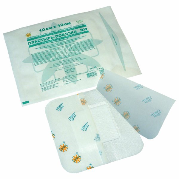 Leiko пластырь-повязка Водонепроницаемый 10х10 см