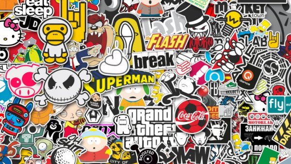 Модные наклейки