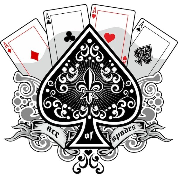 Пиковый туз с узором