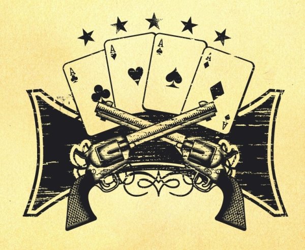 Револьвер и игровые карты