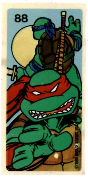 Жвачка Черепашки ниндзя 90е вкладыши