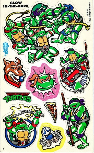 Первые Черепашки ниндзя наклейки 90е