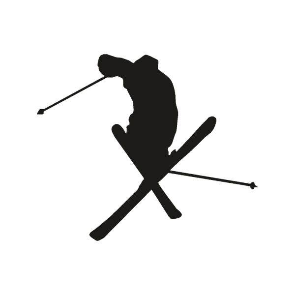 Наклейка на авто горные лыжи