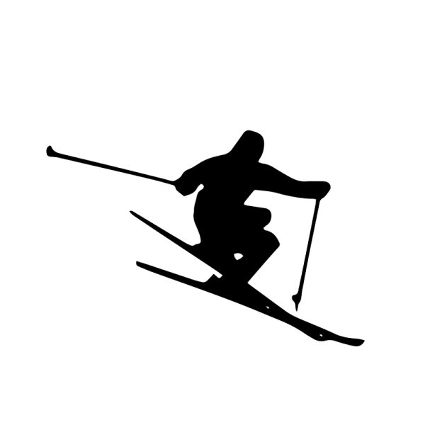 Лыжные гонки силуэт