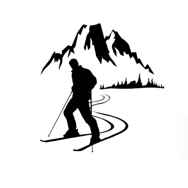 Лыжник силуэт
