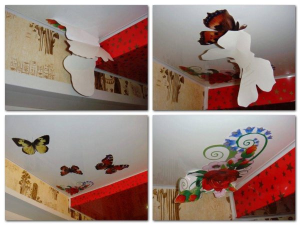 Наклейки на натяжной потолок