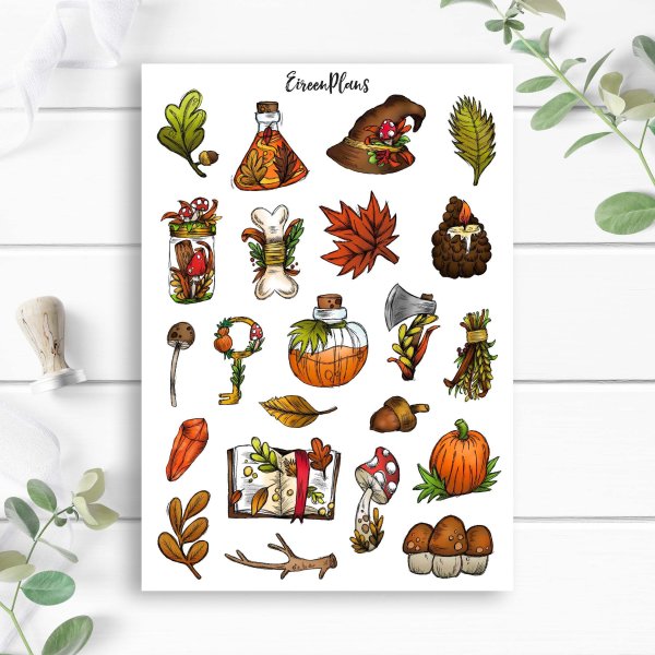 Наклейки цвет коричневый