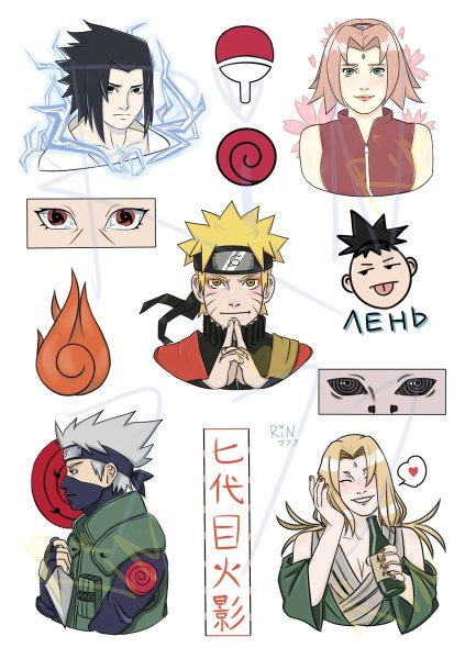 Наклейки аниме Наруто