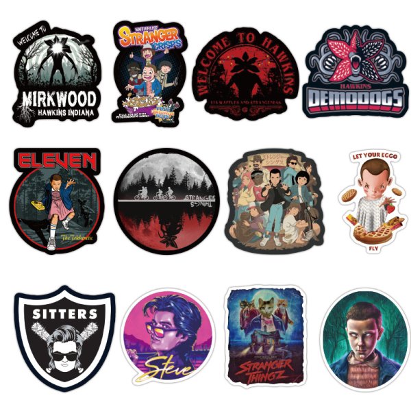 Stranger things наклейки