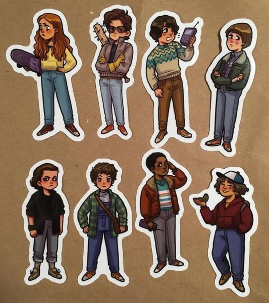 Stranger things наклейки
