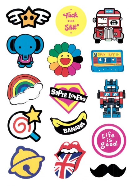Модные наклейки