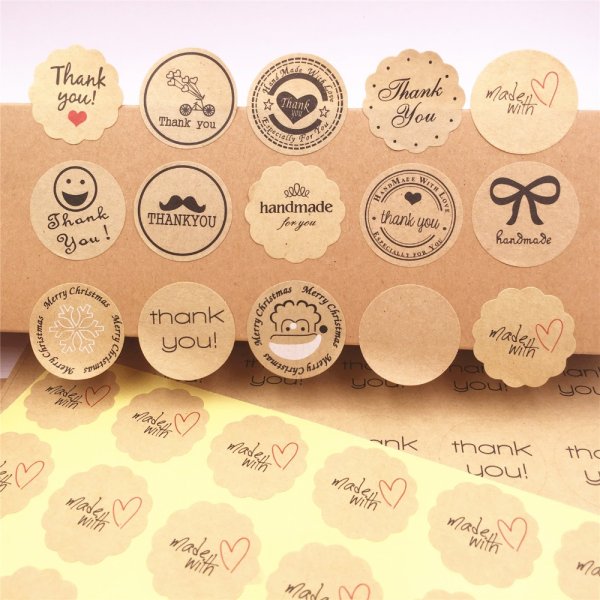 Крафт наклейки