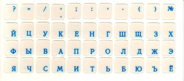 Наклейки на кнопки клавиатуры