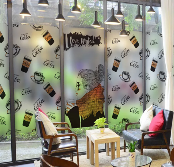 Рекламные наклейки на окна