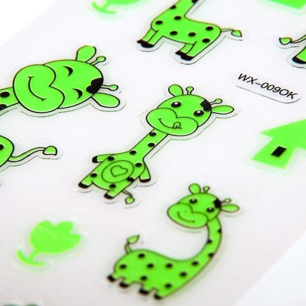 Наклейки с глиттером "бабочки"