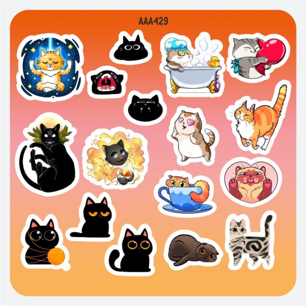 Наклейка котёнок