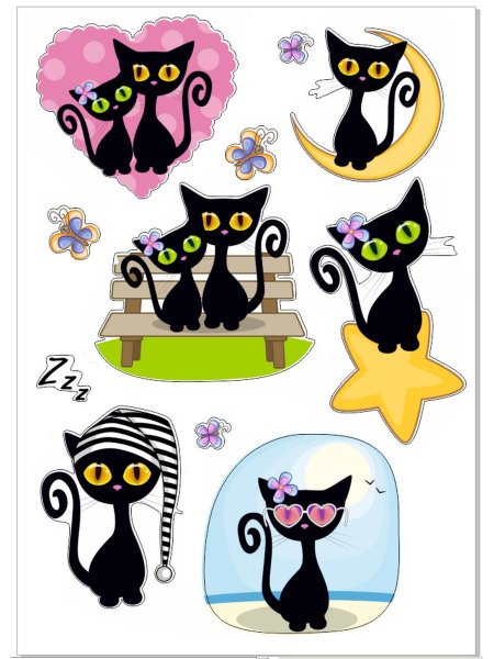 Интерьерная наклейка кошки