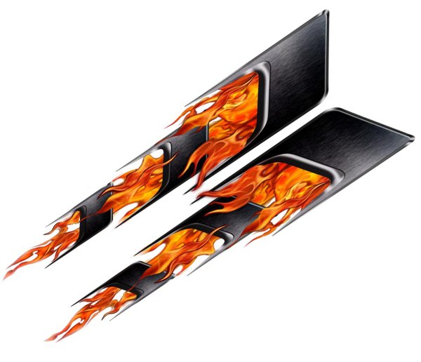 Огненные наклейки на авто