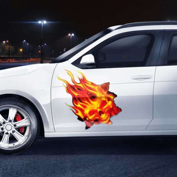 Огненные наклейки на авто