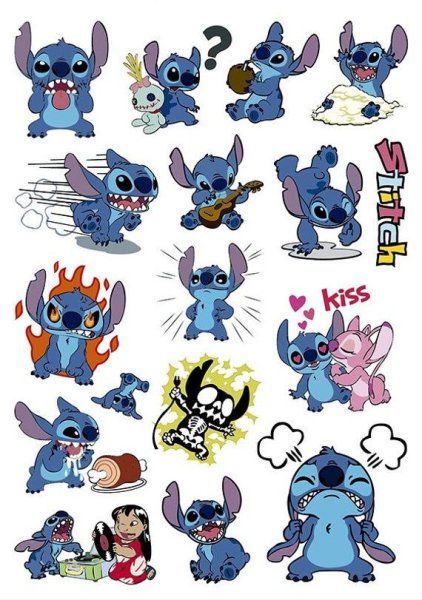Стикеры для наклеек Стич