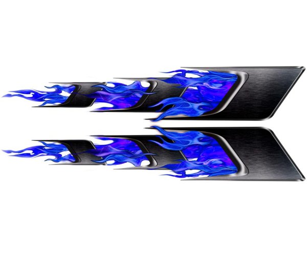 Наклейка синий огонь