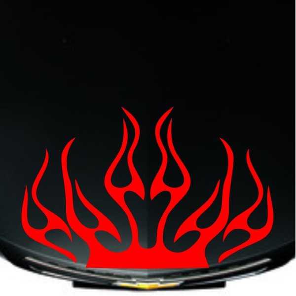 Наклейки на капот огонь