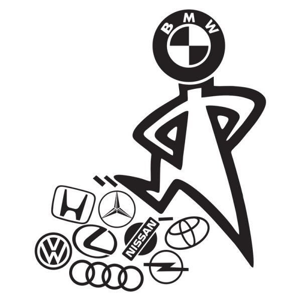 Прикольные наклейки на БМВ