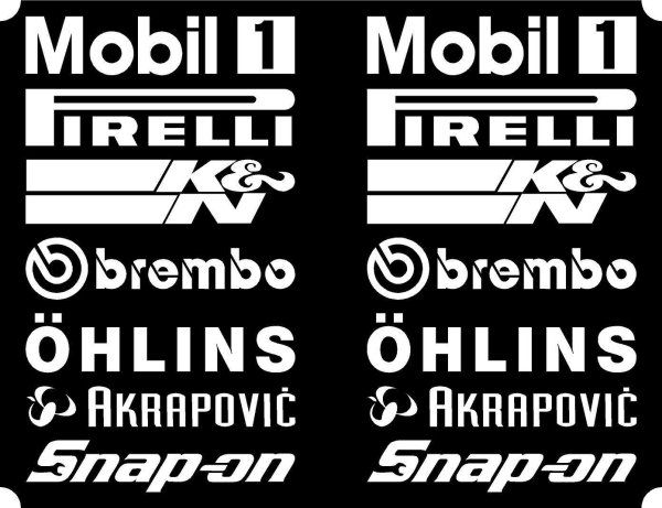 Наклейки спонсоров на авто