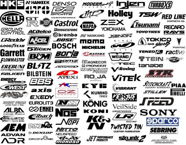 Логотипы на авто наклейки