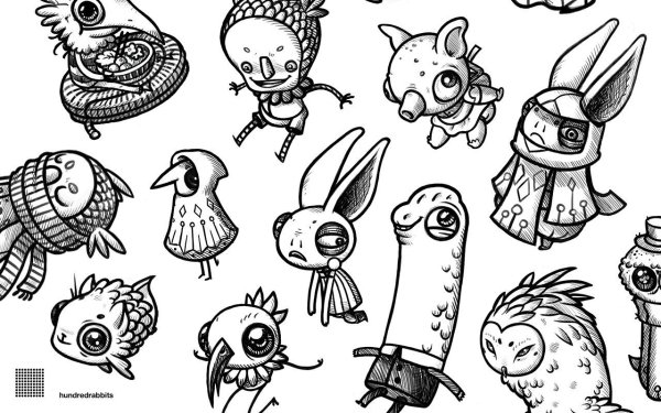 Простые скетчи для стикеров