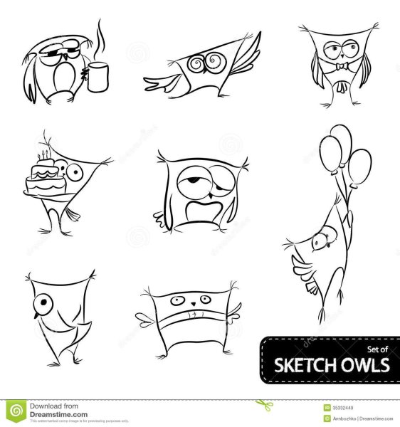 Скетч для стикеров в графике