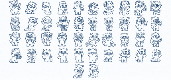 Наброски стикеров