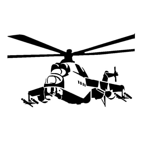 Наклейки на авто вертолет ми-8