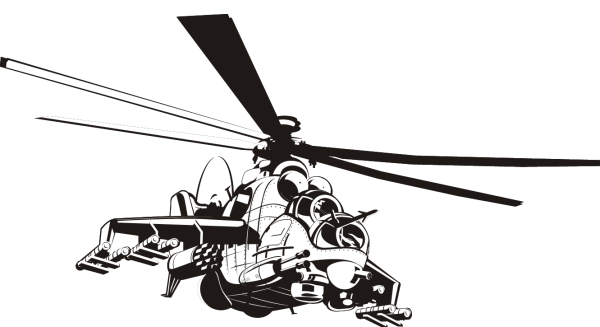 Наклейка вертолет на машину