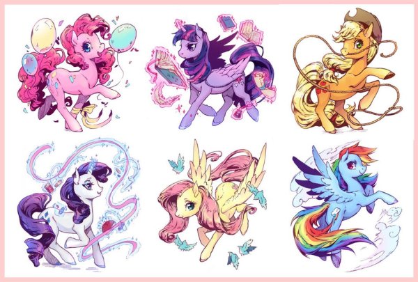 Наклейки пони