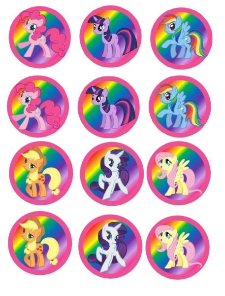 Наклейки с поняшками