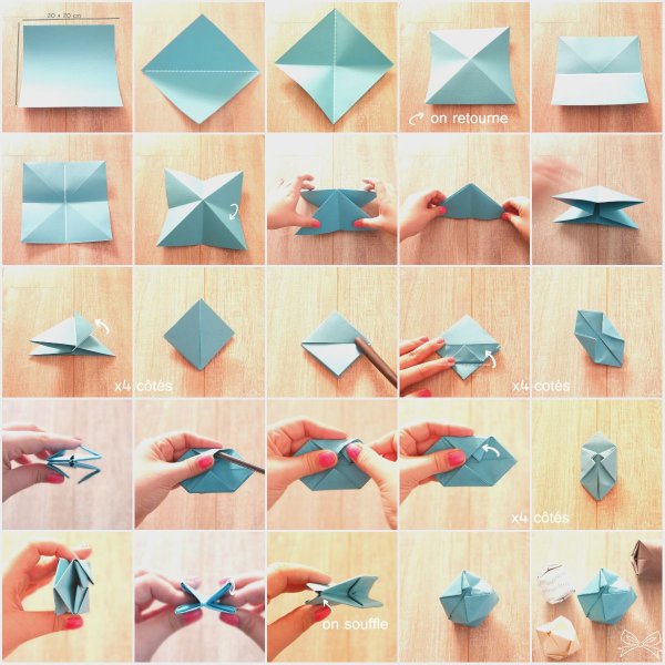 Оригами из стикеров