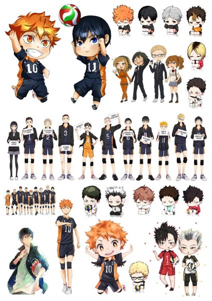 Волейбол аниме Стикеры хайкью