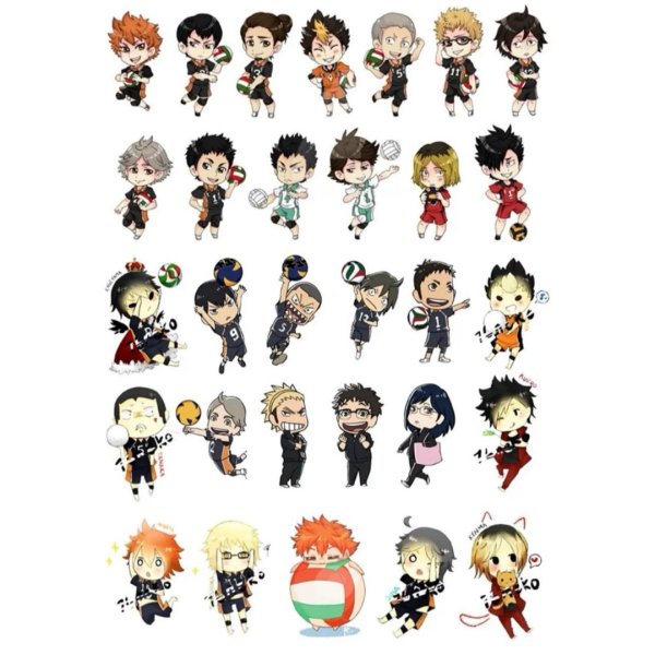 Haikyuu аниме наклейки