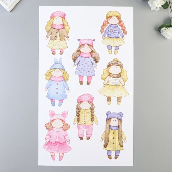 Кукла наклейка наклейки