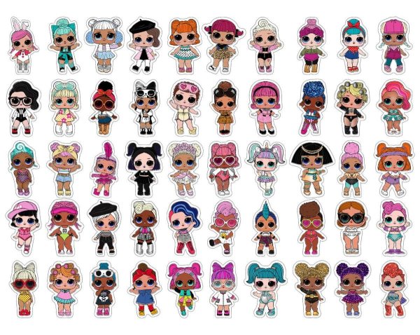 Наклейки куклы ЛОЛ