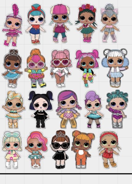 Куклы ЛОЛ цветные