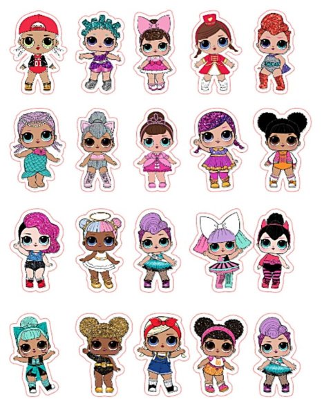 С наклейками ЛОЛ