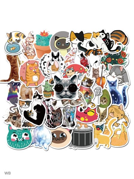 Детские наклейки котики