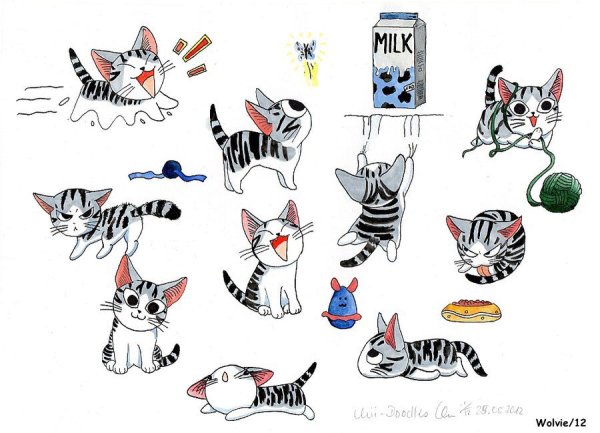 Наклейки черные коты