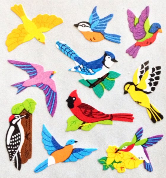 Птицы (с наклейками)