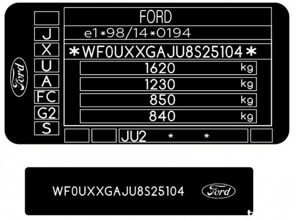 VIN наклейки