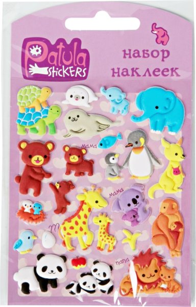 Наклейки животные мягкие