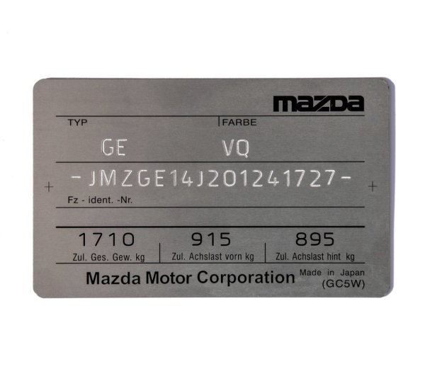 VIN наклейки